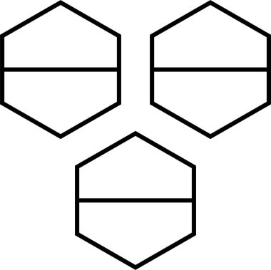 Soyut geometrik şekillerin basit simgesi, vektör illüstrasyonu