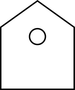 Basit emlak konsepti simgesi, vektör illüstrasyonu