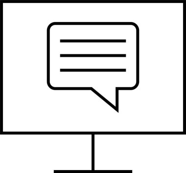 SMS ve Metin konuşma ikonu vektör illüstrasyonu