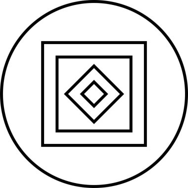 Soyut geometrik şekillerin basit simgesi, vektör illüstrasyonu