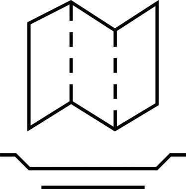 Konum simgesi. Yönlendirme simgesi. Harita Simgesi, Vektör İllüstrasyonu