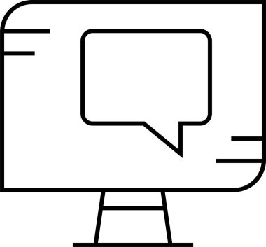 SMS ve Metin konuşma ikonu vektör illüstrasyonu