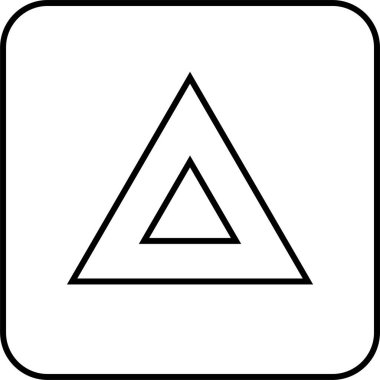 Soyut geometrik şekillerin basit simgesi, vektör illüstrasyonu