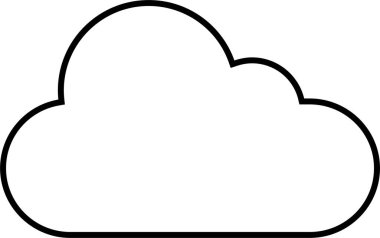 Bulut. Web simgesi basit illüstrasyon