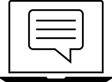 SMS ve Metin konuşma ikonu vektör illüstrasyonu