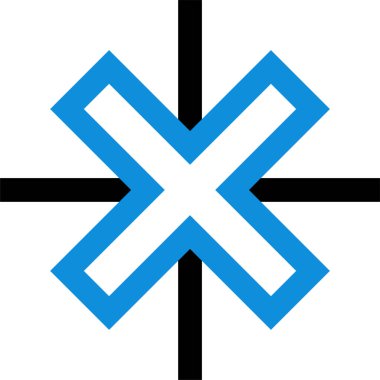 çapraz işaret simgesi vektör illüstrasyonu 