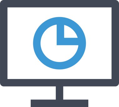 Bilgisayar. Web simgesi basit illüstrasyon