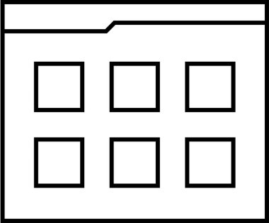 Web arayüzü simgesi, vektör illüstrasyonu