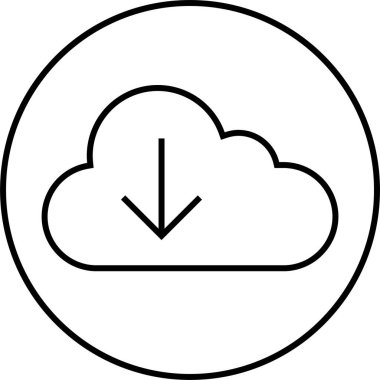 Bulut. Web simgesi basit illüstrasyon
