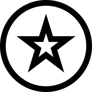 Basit yıldız simgesi, vektör illüstrasyonu