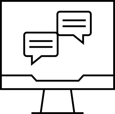 SMS ve Metin konuşma ikonu vektör illüstrasyonu