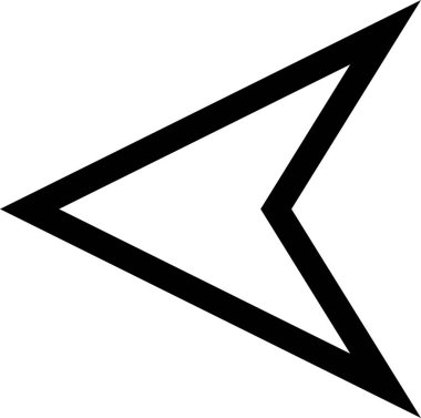 kullanıcı arayüzü sol ok simgesi, vektör illüstrasyonu