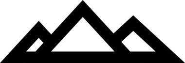 Dağ. Web simgesi basit illüstrasyon