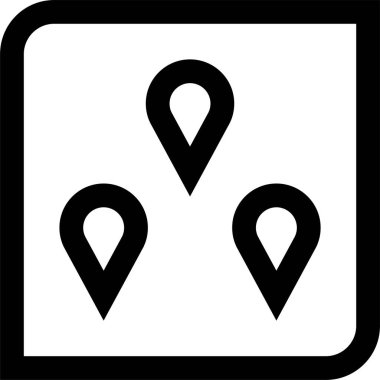 Konum simgesi. Yönlendirme simgesi. Harita Simgesi, Vektör İllüstrasyonu