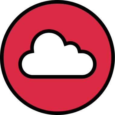 Bulut. Web simgesi basit illüstrasyon