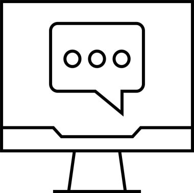 SMS ve Metin konuşma ikonu vektör illüstrasyonu