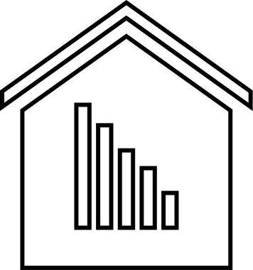 Basit emlak konsepti simgesi, vektör illüstrasyonu