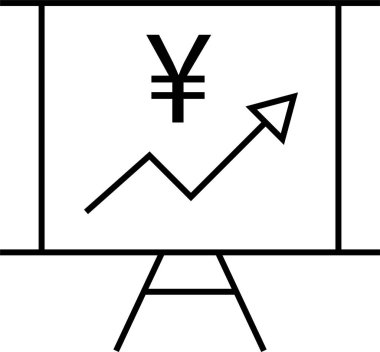Finans Simgesi. İş ikonu. Para Simgesi, Vektör İllüstrasyonu 