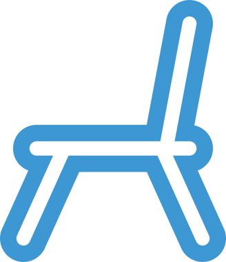 Sandalye öğrenme ve vektör illüstrasyonunun basit simgesi