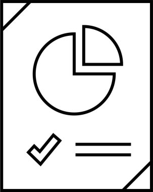 iş raporu, mali rapor simgesi, vektör illüstrasyonu