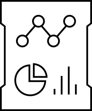 iş raporu, mali rapor simgesi, vektör illüstrasyonu