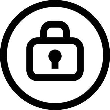 Basit simge, vektör illüstrasyonunu kilitle