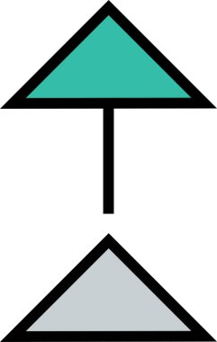 kullanıcı arayüzü yukarı ok simgesi, vektör illüstrasyonu