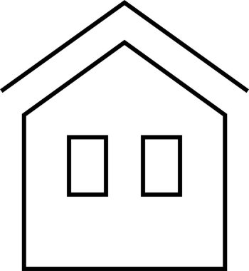 Basit emlak konsepti simgesi, vektör illüstrasyonu