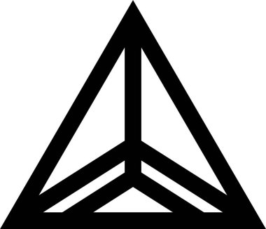 üçgen soyut işaret vektör çizimi