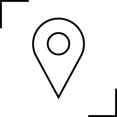 Konum simgesi. Yönlendirme simgesi. Harita Simgesi, Vektör İllüstrasyonu