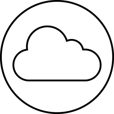 Bulut. Web simgesi basit illüstrasyon