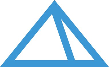 Üçgen. Web simgesi vektör illüstrasyonu