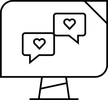 SMS ve Metin konuşma ikonu vektör illüstrasyonu