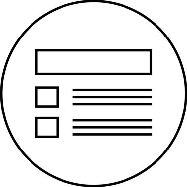 Web arayüzü simgesi, vektör illüstrasyonu