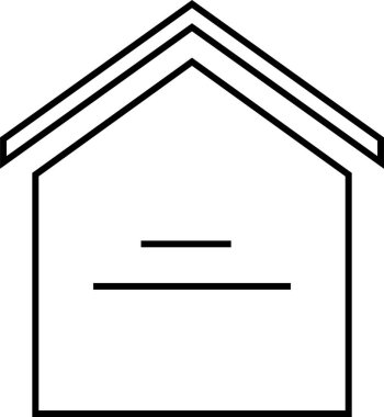 Basit emlak konsepti simgesi, vektör illüstrasyonu