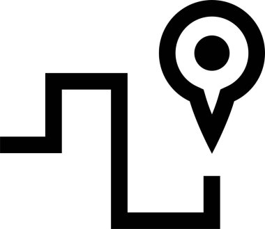 Basit gezinme simgesi, vektör illüstrasyonu