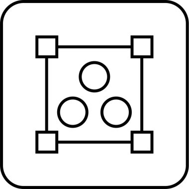 Basit bilgisayar arayüzü simgesi, vektör illüstrasyonu