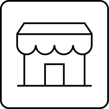 Basit alışveriş konsepti simgesi, vektör illüstrasyonu