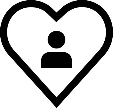 Kalp. Web simgesi basit illüstrasyon