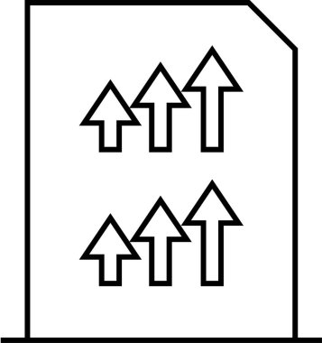 iş raporu, mali rapor simgesi, vektör illüstrasyonu