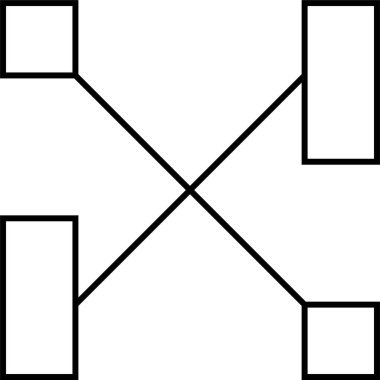 Basit bilgisayar arayüzü simgesi, vektör illüstrasyonu