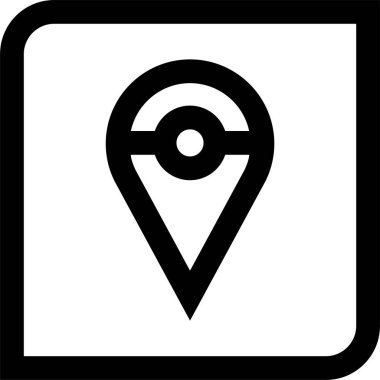 Konum simgesi. Yönlendirme simgesi. Harita Simgesi, Vektör İllüstrasyonu