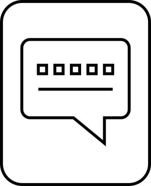 SMS ve Metin konuşma ikonu vektör illüstrasyonu