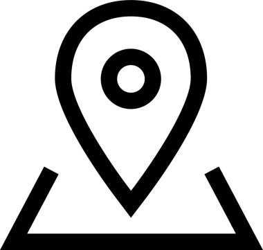 Konum simgesi. Yönlendirme simgesi. Harita Simgesi, Vektör İllüstrasyonu