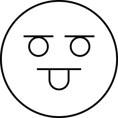 yüz simgesi, vektör illüstrasyonu 