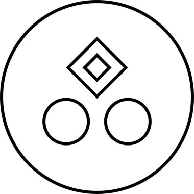 Basit bilgisayar arayüzü simgesi, vektör illüstrasyonu