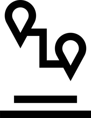 Konum simgesi. Yönlendirme simgesi. Harita Simgesi, Vektör İllüstrasyonu