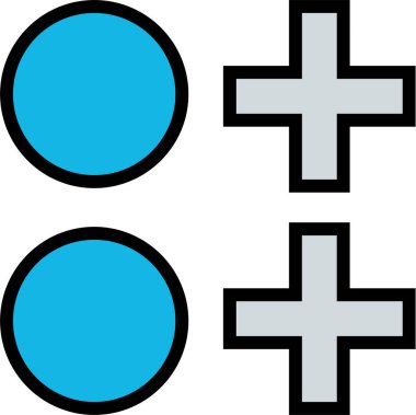 Basit bilgisayar arayüzü simgesi, vektör illüstrasyonu