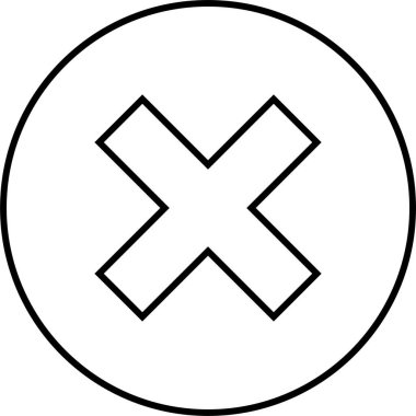 İptal et. Web simgesi basit illüstrasyon