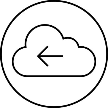 Bulut. Web simgesi basit illüstrasyon